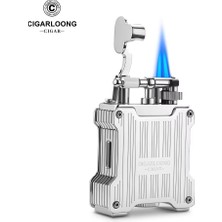 Cigarloong Çift Torch Alaşımlı Çakmak Silver