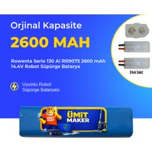 Ümit Maker Rowenta Serie 130 Ai RR9075 2600 Mah 14.4V Robot Süpürge Batarya