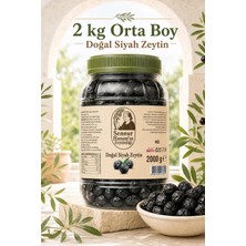 Şennur Hanım'ın Zeytinliği 2kg Doğal Siyah Zeytin Orta Boy– Katkısız Bütün Siyah Zeytin – Geleneksel Sofralık Zeytin Ms (261/320)