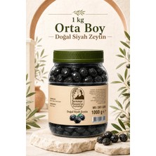 Şennur Hanım'ın Zeytinliği 1kg Doğal Siyah Zeytin Orta Boy – Katkısız Bütün Siyah Zeytin – Geleneksel Sofralık Zeytin M - S (261/320)