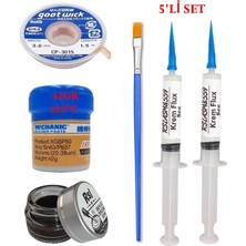 Smnr Mechanic Krem Lehim 183°C 42GR Havya Uc Temizleyici Flux Lehim Toplama Cp-3,0mm Lehim Emme Teli Fırça SETI05