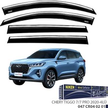 Chery Tiggo 7/7 Pro 2020+ Kromlu Cam Rüzgarlığı Ön -Arka 4 Parça Niken NKN-047CR040201