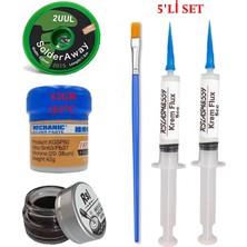 Smnr Mechanic Krem Lehim 183°C 50GR Havya Uc Temizleyici Flux Lehim Toplama 2uul-2,0mm Lehim Emme Teli Fırça S10
