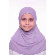 Flora Tekstil Kız Çocuk Tek Parça Hijab - Hazır Tesettür Eşarp – Pratik Geçmeli Hijab | Esnek Penye Kumaş Günlük & Namaz Başörtü (6-11 Yaş)