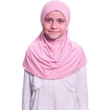 Flora Tekstil Kız Çocuk Tek Parça Hijab - Hazır Tesettür Eşarp – Pratik Geçmeli Hijab | Esnek Penye Kumaş Günlük & Namaz Başörtü (6-11 Yaş)