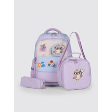 Ççs Kids Premium Okul Çanta Seti 3'lü Ilkokul Ortaokul Sırt Çantası Termal Beslenme Çantası Kalemlik Mor 51979