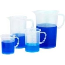 Plastik Kulplu Beher Ölçü Kabı 2000 ml