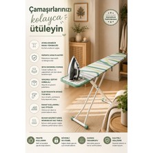 Doğrular Perilla 15017-11 Aleece Beyaz Katlanabilir Yükseklik Ayarlı Ütü Masası 38X130 cm – Buhar Geçirici Monoblok Sac Tablalı
