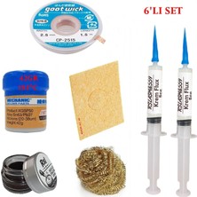 Smnr Mechanic Krem Lehim 183°C 42GR Havya Uc Temizleyici Flux Lehim Toplama Cp-2,5mm Lehim Emme Teli  Seti1 TK04