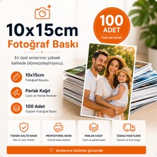 Rabsev Kişiye Özel Fotoğraf Baskı - 10X15 cm Parlak Foto Baskı - 100 Adet