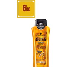 Gliss Oil Nutritive Kadın Şampuan 400 ml 6'lı Set Bakım Yapıcı Özelliklerle Tüm Saçlar İçin