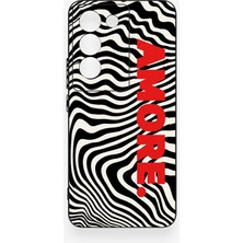 Vip Case Vivo V30 Lite Uyumlu Zebra Amore Desenli Silikon Kılıf