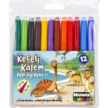 Nova Color Keçeli Kalem 12'li Set Canlı Renkler ve Hızlı Kuruyan Mürekkep ile Çizim Keyfi