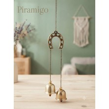 Piramigo Metal At Nalı & Rüzgar Çanı Şanslı Çan Kapı Bahçe Balkon Iç Dış Mekan