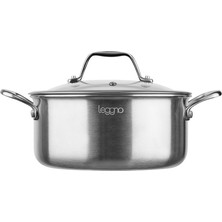 Leggno Elite Pro 3ply Petek Tabanlı Derin Tencere 32 cm
