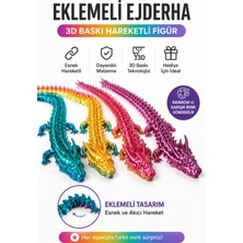 Loresia Rainbow Renk Geçişli Hareketli Ejderha Oyuncak 40 cm | Esnek Eklemli Dragon Figür