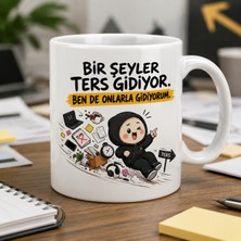 Ajans 313 AJANS313 313 Karakter Serisi Bir Şeyler Ters Gidiyor Esprili Ofis Beyaz Kupa