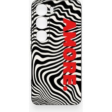 Vip Case Vivo V40 Lite 5g Uyumlu Zebra Amore Desenli Silikon Kılıf