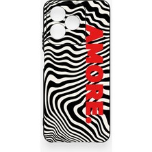 Vip Case Realme C53 Uyumlu Zebra Amore Desenli Silikon Kılıf