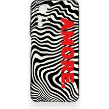 Vip Case Redmi Note 12S Uyumlu Zebra Amore Desenli Silikon Kılıf