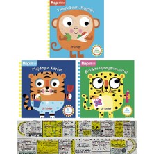 Beta Kids Hopidikler 3 Kitap Set / Yemek Saati Maymun - Plajdayız Kaplan - Birlikte Oynayalım Çita + Özel Cetvel