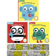 Beta Kids Hopidikler 3 Kitap Set / Birlikte Gezelim Fil - Uyku Saati Panda - Çiftlikteyiz Kurbağa + Özel Cetvel