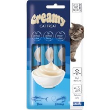 M-Pets Creamy Ton Balıklı&Karidesli Krema Kedi Ödülü 4*15Gr
