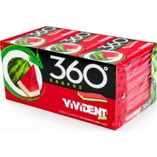 Vivident Xylit 360 Karpuz Aromalı Tatlandırıcılı Şerit Sakız 33 gr x 18 Adet