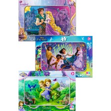 KS Games Disney Prensesleri 3'lü Puzzle/yapboz Seti (Rapunzel Sofia Encanto Magribel)
