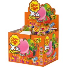 Chupa Chups Xxl Trio Karışık Meyve Aromalı Sakızlı Lolipop Şekerleme 29 gr x 50 Adet
