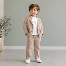 Hippıl Baby Erkek Bebek&çocuk Pamuklu Ceket Pantolon Uzun Kol T-Shirt 3 Lü Tarz Takım 1-2-3-4 Yaş (Paça Boyu Extra Uzun)