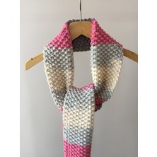 Mora Knit Atkı El Örgüsü %49 Yün Özel Iplik Unisex Atkı