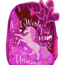 Elit Parlak Pembe Unicorn Anaokulu Sırt Çantası