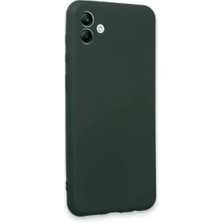 Enco Store Samsung Galaxy A04E Kılıf First Silikon - Koyu Yeşil