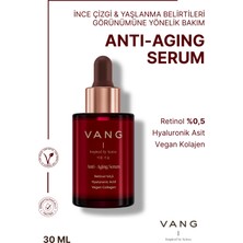 Vang %0,5 Retinol Gece Serumu, Yaşlanma & Kırışıklık Karşıtı, İnce Çizgi Görünümü Karşıtı, Vegan Kolajen, 30 ml