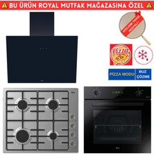 Hoover Leaw  Siyah Turbo Ankastre Set (HO3158B+ HHW6LMX/TK Inox Emaye + HDG6C1GBTK)