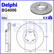 Fren Diski (Çiftli Paket) Delikli Ön Ford Transit, Transit Tourneo 07/2006 > Delphi Del BG4006
