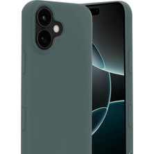 Uray Store Apple iPhone 17 Nano Içi Kadife Silikon - Koyu Yeşil