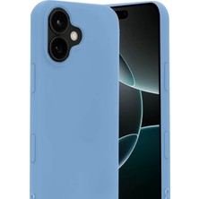 Uray Store Apple iPhone 17 Nano Içi Kadife Silikon - Mavi