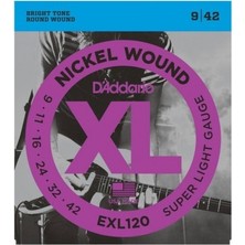 D'Addario Daddario EXL120 Elektro Gitar Teli