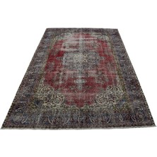 Kilim Antik El Dokuma Eskitme Yün Salon Halısı 1660 - Vintage - Çok Renkli