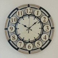 Dkhobi Tasarım Retro Ip Sarma Çift Katmanlı Mdf Duvar Saati 40 cm