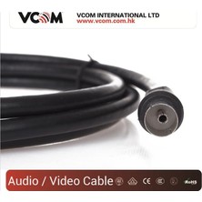 Vcom Cv602-B 10Mt Siyah Analog Tv Uzatma Kablo Dayanıklı Tasarım ile Yüksek Performans
