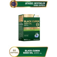 Nutraxin Black Cumin Seed Oil, Çörek Otu Yağı 60 Softjel - Doğal Soğuk Pres Takviye Edici