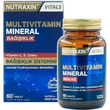 Nutraxin Multivitamin Mineral Immune Complex 60 Tablet Türkiye Menşeli İçerik Bilgisi