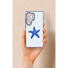Vip Case Samsung S25 Ultra Uyumlu Mavi Deniz Yıldızı Desenli Silikon Kılıf