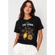 525 Limon Baskılı Oversize Unisex T-Shirt