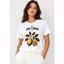 525 Limon Baskılı Oversize Unisex T-Shirt