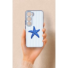 Vip Case Vivo V40 Lite 5g Uyumlu Mavi Deniz Yıldızı Desenli Silikon Kılıf
