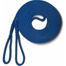 Komandor Marine 16 mm Mavi 3 Kollu Polyester Şfart Halatı 8.5 Metre - El Örgüsü Gözlü